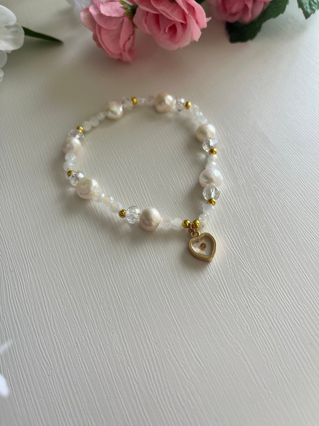 Mustard Seed Freshwater Pearl Bead Bracelet Christian Jewelry