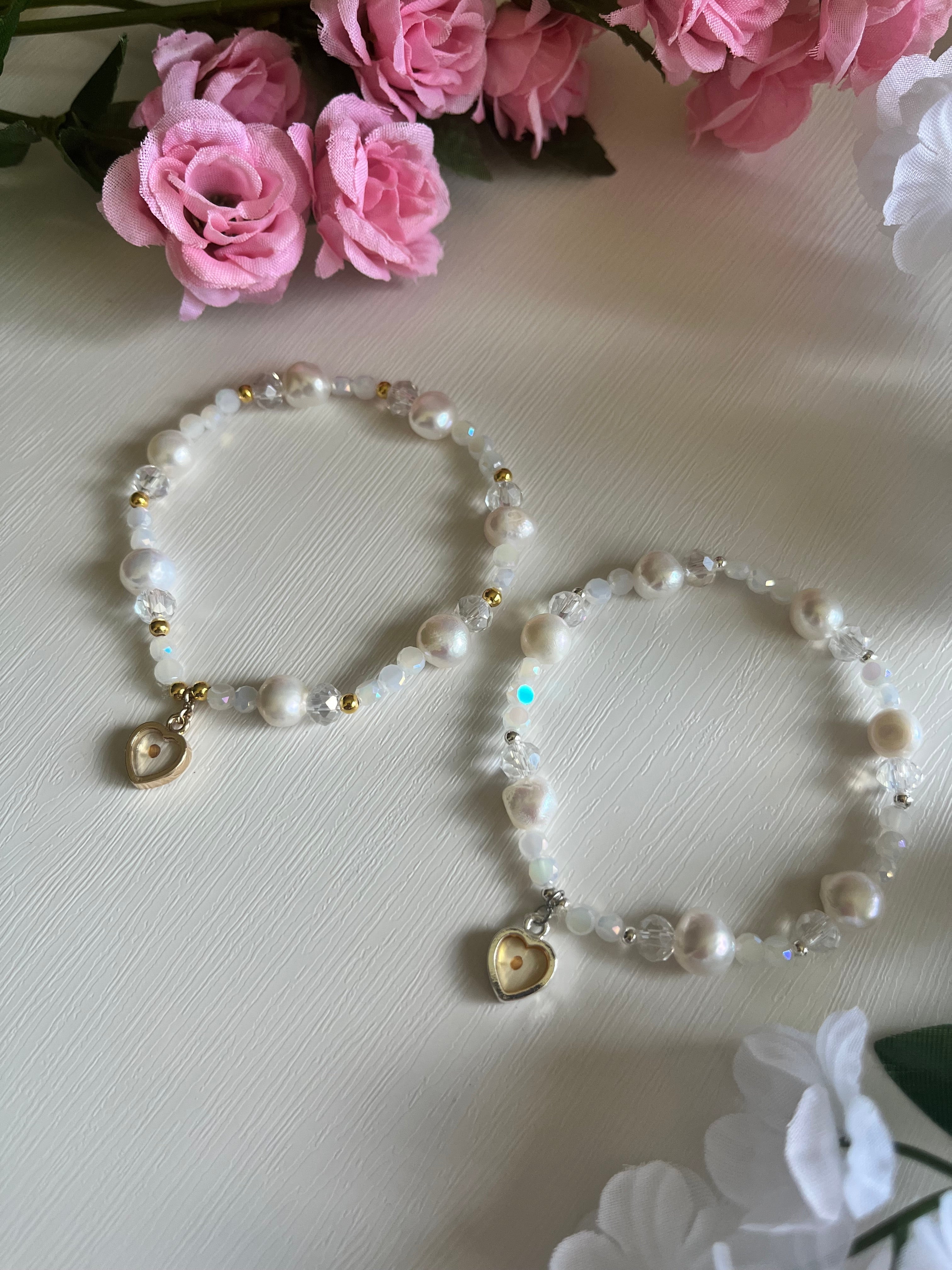 Mustard Seed Freshwater Pearl Bead Bracelet Christian Jewelry