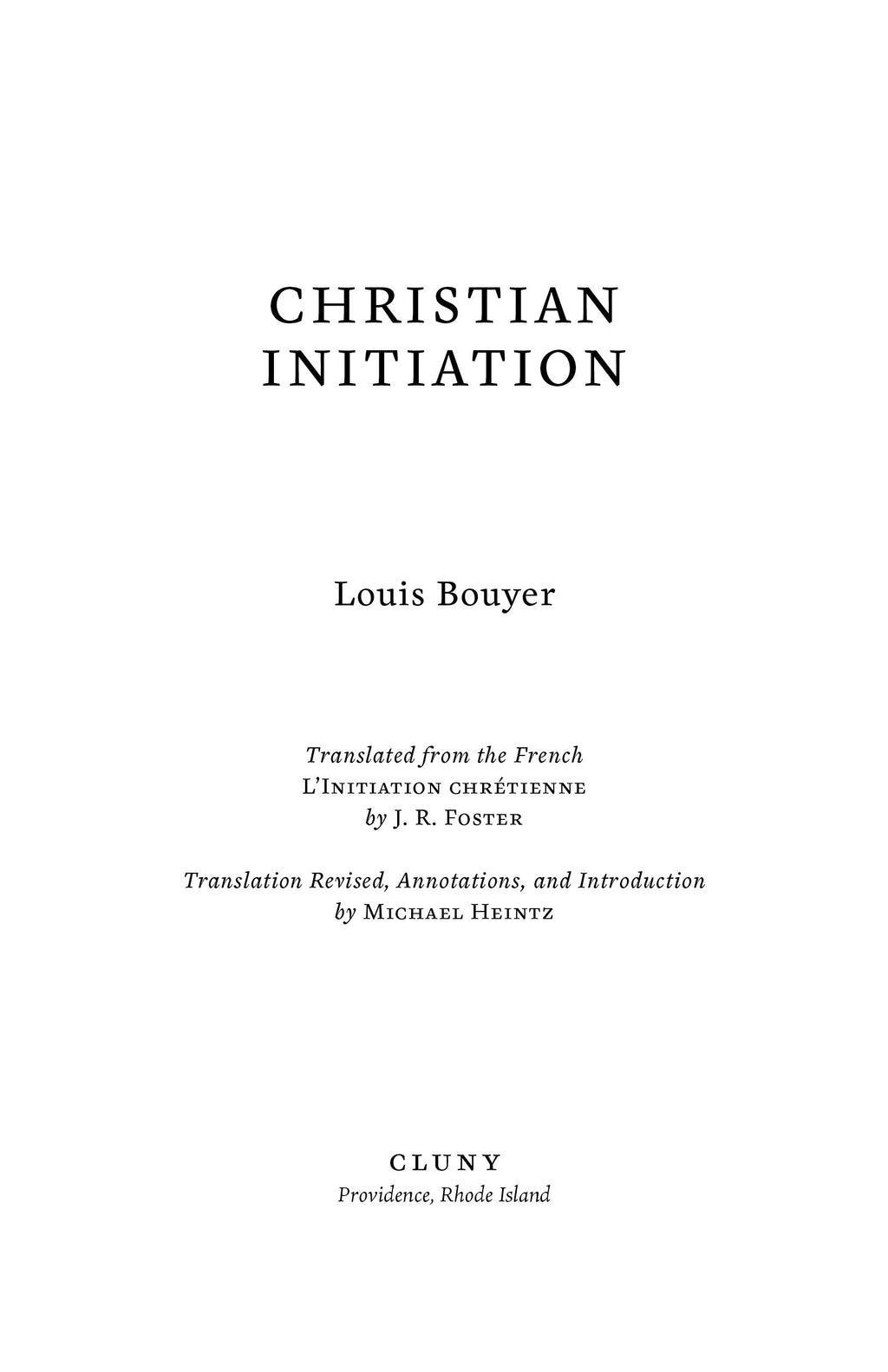 Christian Initiation
