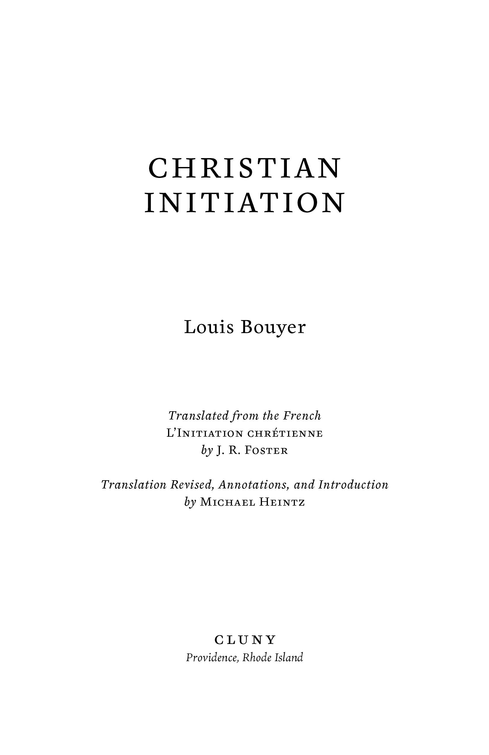 Christian Initiation