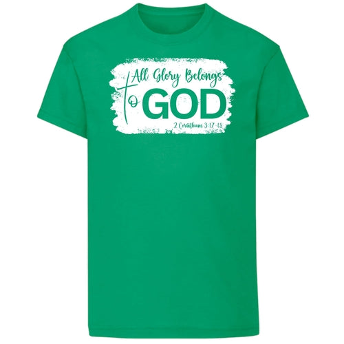 Youth Short Sleeve T-shirt All Glory Belongs to God Christian