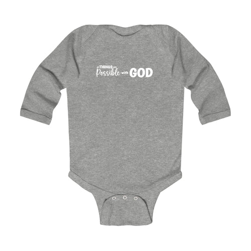 Infant Long Sleeve Graphic T-shirt - All Things are Possible with God