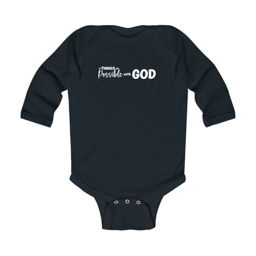 Infant Long Sleeve Graphic T-shirt - All Things are Possible with God