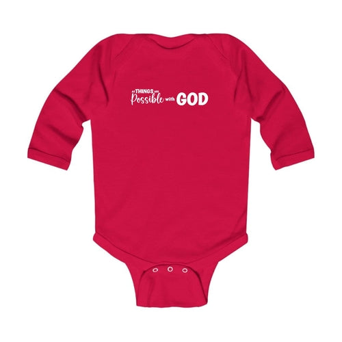 Infant Long Sleeve Graphic T-shirt - All Things are Possible with God