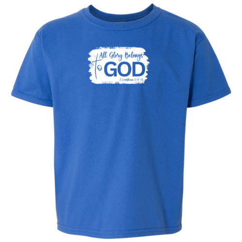 Youth Short Sleeve T-shirt All Glory Belongs to God Christian