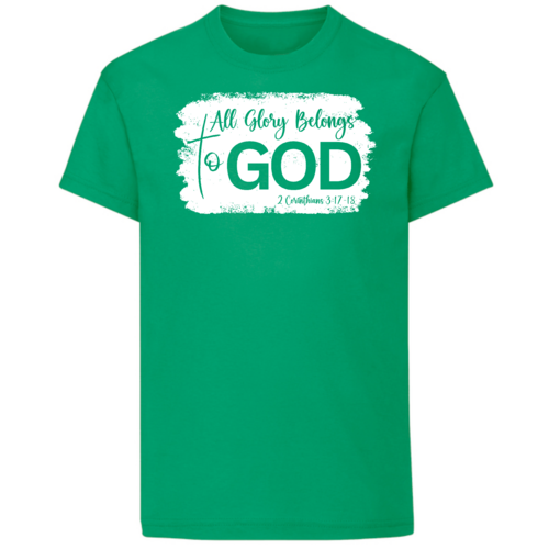 Youth Short Sleeve T-shirt All Glory Belongs to God Christian
