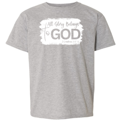 Youth Short Sleeve T-shirt All Glory Belongs to God Christian