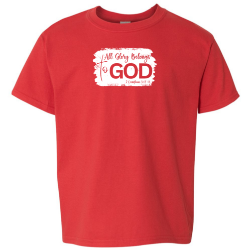 Youth Short Sleeve T-shirt All Glory Belongs to God Christian