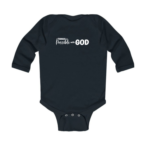 Infant Long Sleeve Graphic T-shirt - All Things are Possible with God